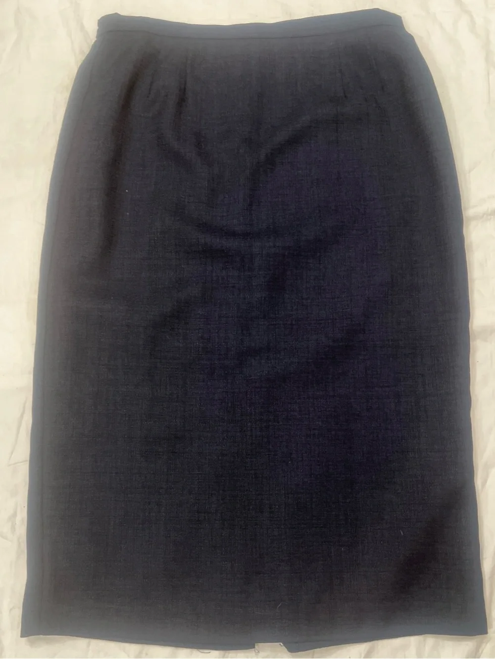 Plaza South Petite 16P Navy Blue Textured Skirt Suit
